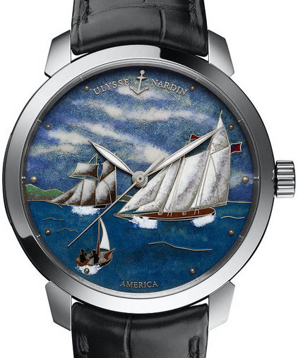 Review Fake Ulysse Nardin 8150-111-2 / AMERICA Classico Enamel Classico Schooner America 2016 watch